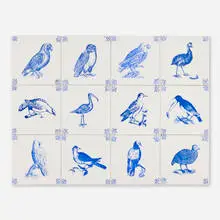 Mark Dion, Birds of Antwerp, 1993, glazed tile