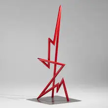 Robert Mangold, Point Traveling Through Space at an Erratic Speed #9, 1995, powder-coated aluminum