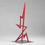 Robert Mangold, Point Traveling Through Space at an Erratic Speed #9, 1995, powder-coated aluminum