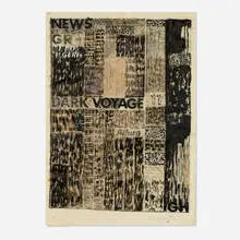 Chryssa, Dark Voyage, c. 1970, watercolor, ink and pencil on paper