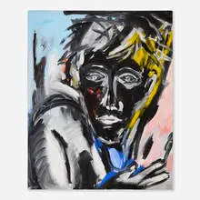 Helmut Middendorf, Head, 1983, oil on canvas