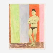 Byukunero #4 by Richard Hawkins, 2013, inkjet print and acrylic on paper, sold Dec 2024