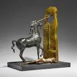 Le licorne by Salvador Dalí, patinated bronze, sold Dec 2024