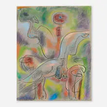 André Masson, Ixion, 1971, pastel on paper laid to canvas