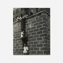 Morris Huberland, Human Ladder, East Side, NYC, c. 1945, gelatin silver print
