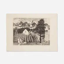 Doris Lee, Helicopter, 1948, lithograph