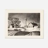 Dale Nichols, Company for Supper, 1940, lithograph on Rives