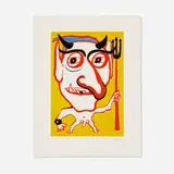 Alexander Calder, Le Diable (Portrait de Constantin Tacou), c. 1975, aquatint in colors