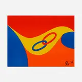 Friendship (from the Flying Colors Collection) by Alexander Calder, 1974, lithograph in colors, sold Nov 2022