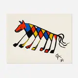 Beastie (from the Flying Colors Collection) by Alexander Calder, 1974, lithograph in colors, sold Nov 2022