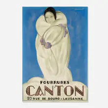 Charles Loupot, Fourrures Canton, lithograph in colors