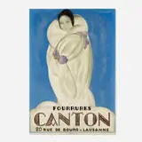 Charles Loupot, Fourrures Canton, lithograph in colors