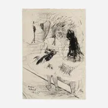 Edgar Degas, Dans les coulisses, lithograph