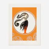 Erté, Flames of Love, 1978, screenprint in colors