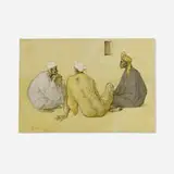 Untitled (from Impresiones de Egipto suite) by Francisco Zúñiga, 1982, lithograph in colors, sold Nov 2022