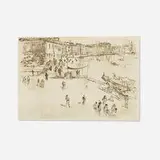 James Abbott McNeill Whistler, The Riva, No. 2 (First State, from the Second Venice Set)