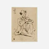 Paul Cézanne, Portrait du peintre A. Guillaumin au pendu, etching