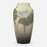 Iris Glaze vase with water lilies by Sara Sax for Rookwood Pottery, sold Nov 2022