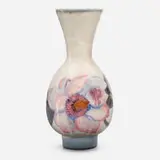 Lamp vase with magnolia by Alza Stratton for Kenton Hills Porcelains, sold Nov 2022