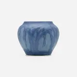 Sadie Irvine for Newcomb College Pottery, Scenic vase with live oaks, Spanish moss and moon