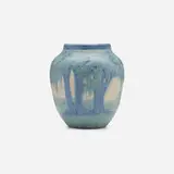 Anna Frances Simpson for Newcomb College Pottery, Transitional scenic vase with live oaks and Spanish moss