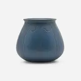 Arthur Hennessey and Sarah Tutt for Marblehead Pottery, Hand-thrown vase with stylized ferns