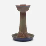 Anna Frances Simpson for Newcomb College Pottery, Candlestick with cherry blossoms