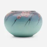 Large Vellum vase with cherry blossoms by Sara Sax for Rookwood Pottery, sold Nov 2022