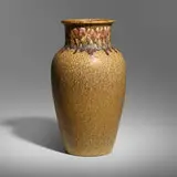 William E. Hentschel for Rookwood Pottery, Monumental Ombroso vase with stylized flowers