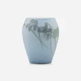 Vellum vase with violets by Marianne Mitchell for Rookwood Pottery, sold Nov 2022