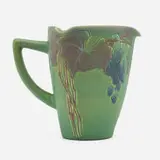 Sallie Coyne for Rookwood Pottery, Incised Mat pitcher with grapevines