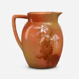 Grace Young for Rookwood Pottery, Cameo Glaze pitcher with columbines