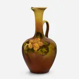 Sallie Toohey for Rookwood Pottery, Standard Glaze ewer with nasturtiums