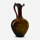 Standard Glaze ewer with hollies by Amelia B. Sprague for Rookwood Pottery, sold Nov 2022
