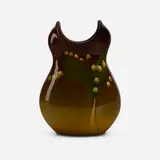 Standard Glaze pocket vase with lily-of-the-valley by Carl Schmidt for Rookwood Pottery, sold Nov 2022