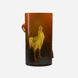 Standard Glaze presentation mug with rooster by Artus Van Briggle for Rookwood Pottery, sold Nov 2022