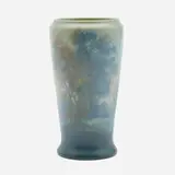 Edward Diers for Rookwood Pottery, Scenic Vellum vase with autumn landscape