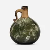 Albert R. Valentien for Rookwood Pottery, Limoges style pilgrim flask with cranes