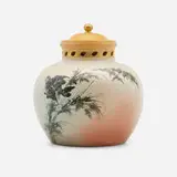 Albert R. Valentien for Rookwood Pottery, Dull Finish Glaze lidded scent jar