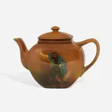 Anna Marie Valentien for Rookwood Pottery, Standard Glaze lidded teapot with Kotengu Yokai