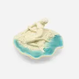 Rare production mermaid ashtray by Ernest Bruce Haswell for Rookwood Pottery, sold Nov 2022
