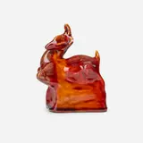 Coromandel Glaze production gazelle paperweight by Kenneth Brown for Rookwood Pottery, sold Nov 2022
