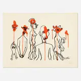 Circus 4, Les Gueules Dégoulinantes (from Derrière le Miroir No. 156) by Alexander Calder, 1966, lithograph in colors, sold Jul 2021