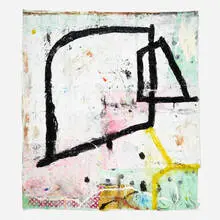 Robert Baribeau, Untitled, 1996, oil, acrylic and collage on paper