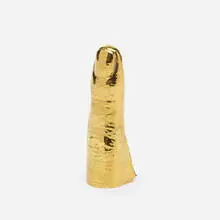 Derrick Guild, Finger, 1997, gilt ceramic