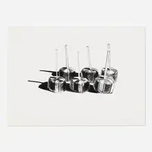 Suckers State I by Wayne Thiebaud, 1968, lithograph, sold Apr 2021