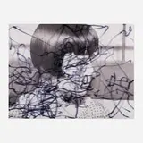 Pierre Bismuth, Following the Right Hand of Louise Brooks in "Beauty Prize", 2009, permanent marker on Plexiglas, digital print on Dibond