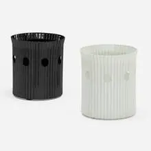 Mathieu Matégot, Java wastepaper baskets, set of two, 1954, enameled steel