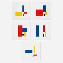 Jo Niemeyer, Spirale I-V portfolio, 1989, screenprint in colors