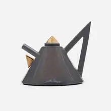 Nefertiti teapot by Matteo Thun, 1981, glazed and gilt porcelain, sold Apr 2021